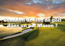 Combien de tees de golf dans un pot Mason ?